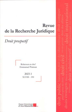 Couverture de Revue de la recherche juridique (Droit prospectif) 2021-1