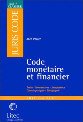 Couverture de Code monétaire et financier