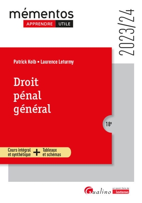 Couverture de Droit pénal général