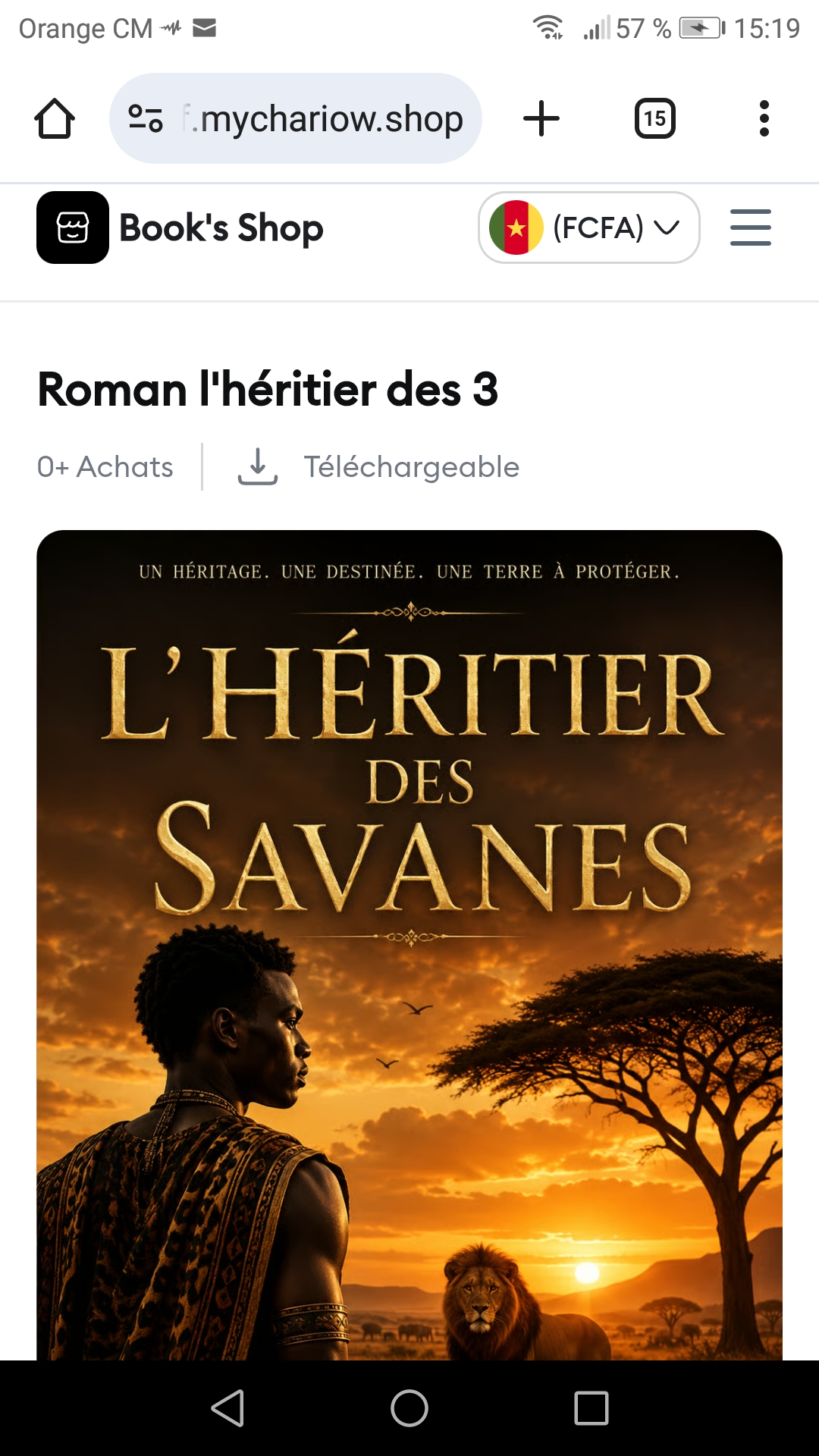 Couverture de L'héritier des savanes 