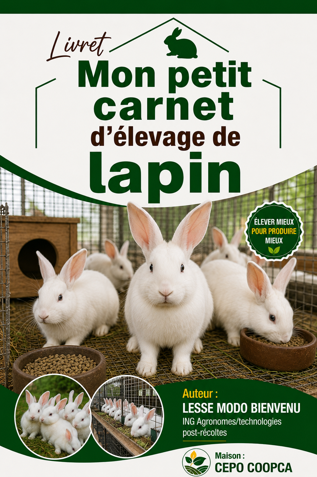 Couverture de Livret mon petit carnet d'élevage des lapins